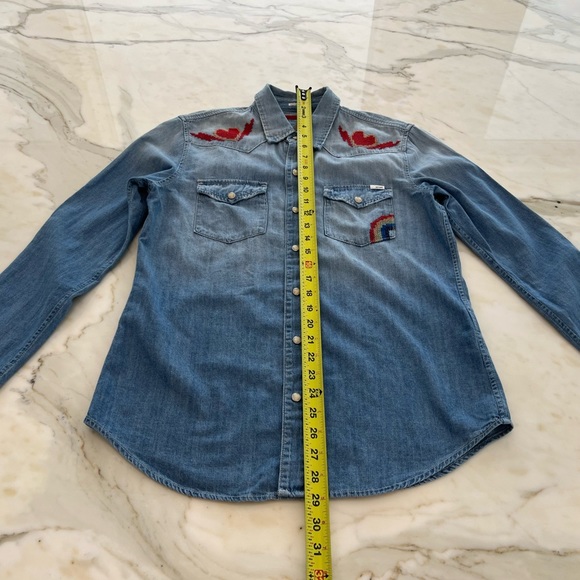 MOTHER DENIM SURF GIRL SCHOOL DISTRESSED SHIRT SIZE MEDIUM NWOTS! - Picture 15 of 17